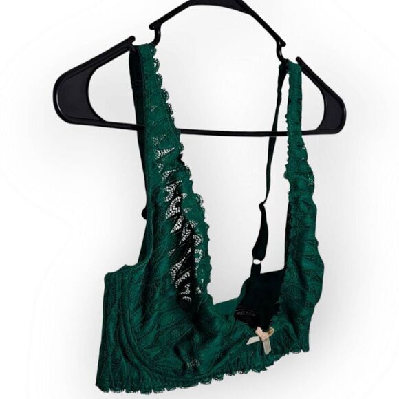 Heidi Klum Intimates Women's Dreamtime Lace Plunge Bra Emerald Green size 34E - Picture 2 of 7